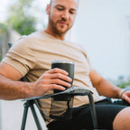 Ultra-Compact Comfort Quad Chair - Choice 989 - Premium Slim-Fold Compact Chair with Messenger Bag Detail