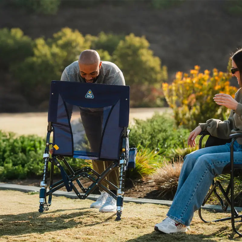 Heavy-Duty Freestyle Adjustable Rocker - Choice 573 - Patented Spring-Action Rocking Chair for Camping Detail