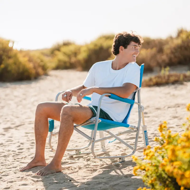 Patented Spring-Action Beach Rocker - Choice 712 - Freestyle Rocker Portable Outdoor Folding Chair Detail