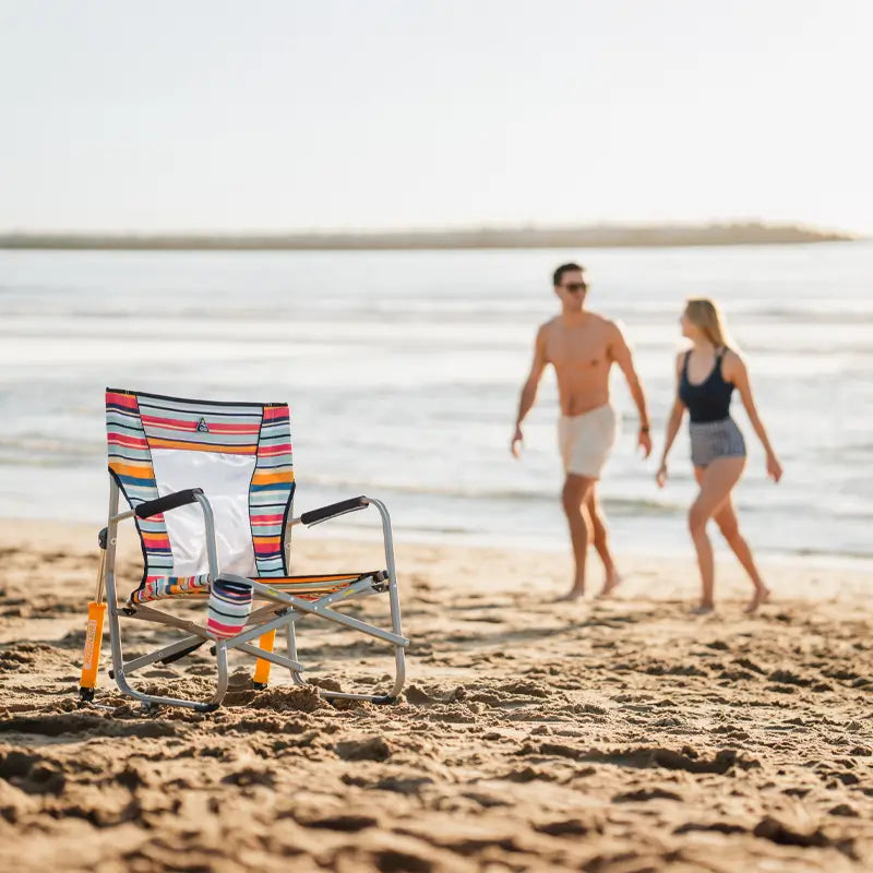 Patented Spring-Action Beach Rocker - Choice 712 - Freestyle Rocker Portable Outdoor Folding Chair Detail