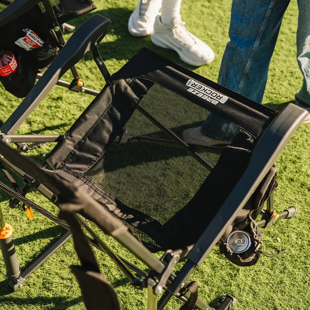 Smooth Motion BreezeRocker - Choice 504 - Heavy-Duty Kickback Rocker with Beverage Holder Detail