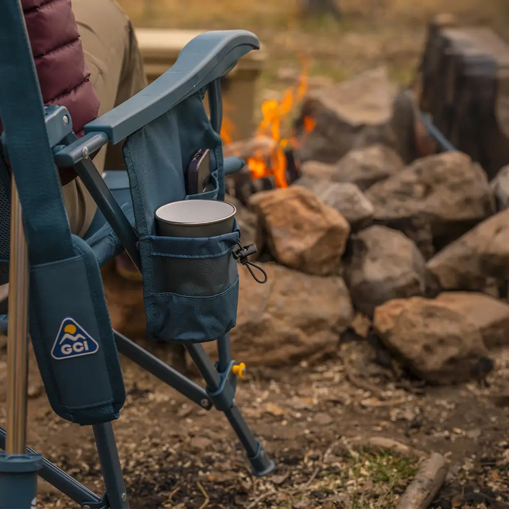 Smooth Motion BreezeRocker - Choice 504 - Heavy-Duty Kickback Rocker with Beverage Holder Detail