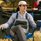 Ultra-Compact Comfort Quad Chair - Choice 989 - Premium Slim-Fold Compact Chair with Messenger Bag Detail