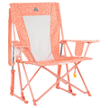 Premium All-Weather Comfort Pro Rocker - Choice 375 - RoadTrip Rocker Smooth Motion Camp Chair - Coral Garden