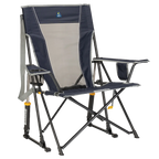 Premium All-Weather Comfort Pro Rocker - Choice 375 - RoadTrip Rocker Smooth Motion Camp Chair - Indigo