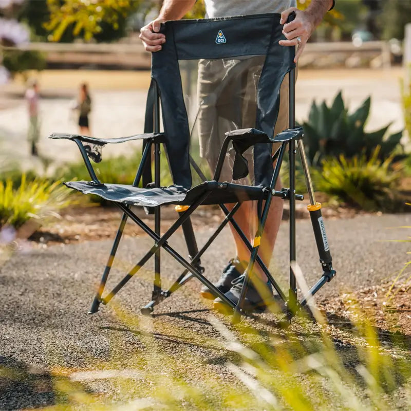 Patented Spring-Action Comfort Pro Rocker XL - Choice 107 - Heavy-Duty Kickback Rocker with Beverage Holder Detail