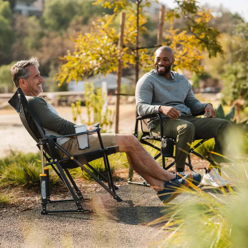 Patented Spring-Action Comfort Pro Rocker XL - Choice 107 - Heavy-Duty Kickback Rocker with Beverage Holder Detail