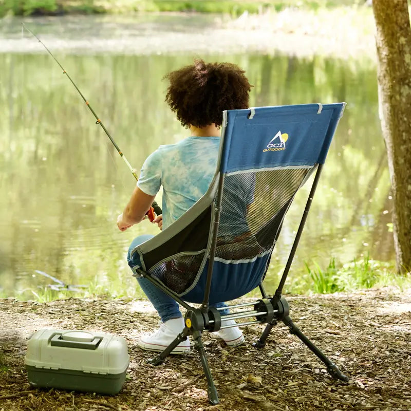 Patented Spring-Action ComPack Rocker - Choice 980 - Freestyle Rocker Portable Outdoor Folding Chair Detail