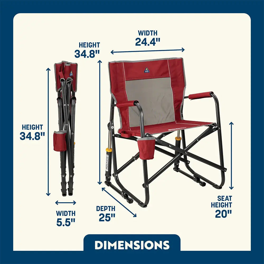 Luxury Camp Freestyle Rocker - Choice 711 - Freestyle Rocker Portable Outdoor Folding Chair Detail