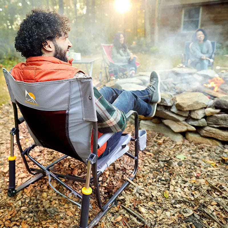 Patented Spring-Action FirePit Rocker - Choice 737 - Freestyle Rocker Portable Outdoor Folding Chair Detail