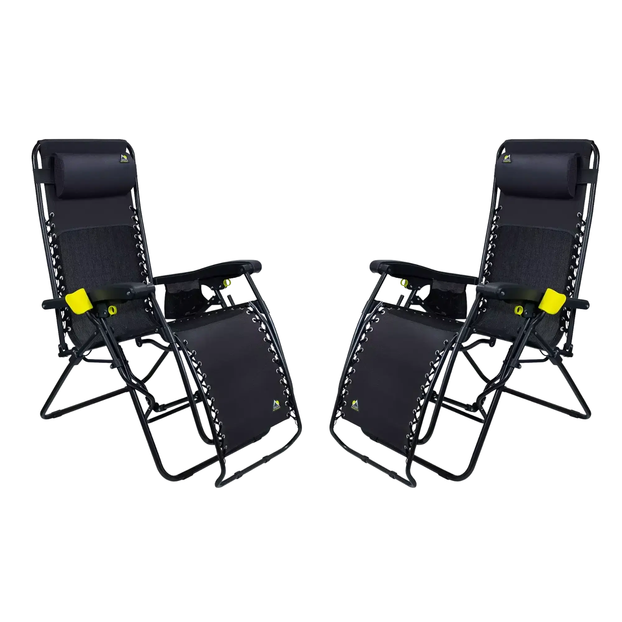 Backpack Travel Freeform Zero Gravity Lounger Bundle - Choice 507 - Portable Heavy-Duty Low Boy Chair for Ocean Side - Black