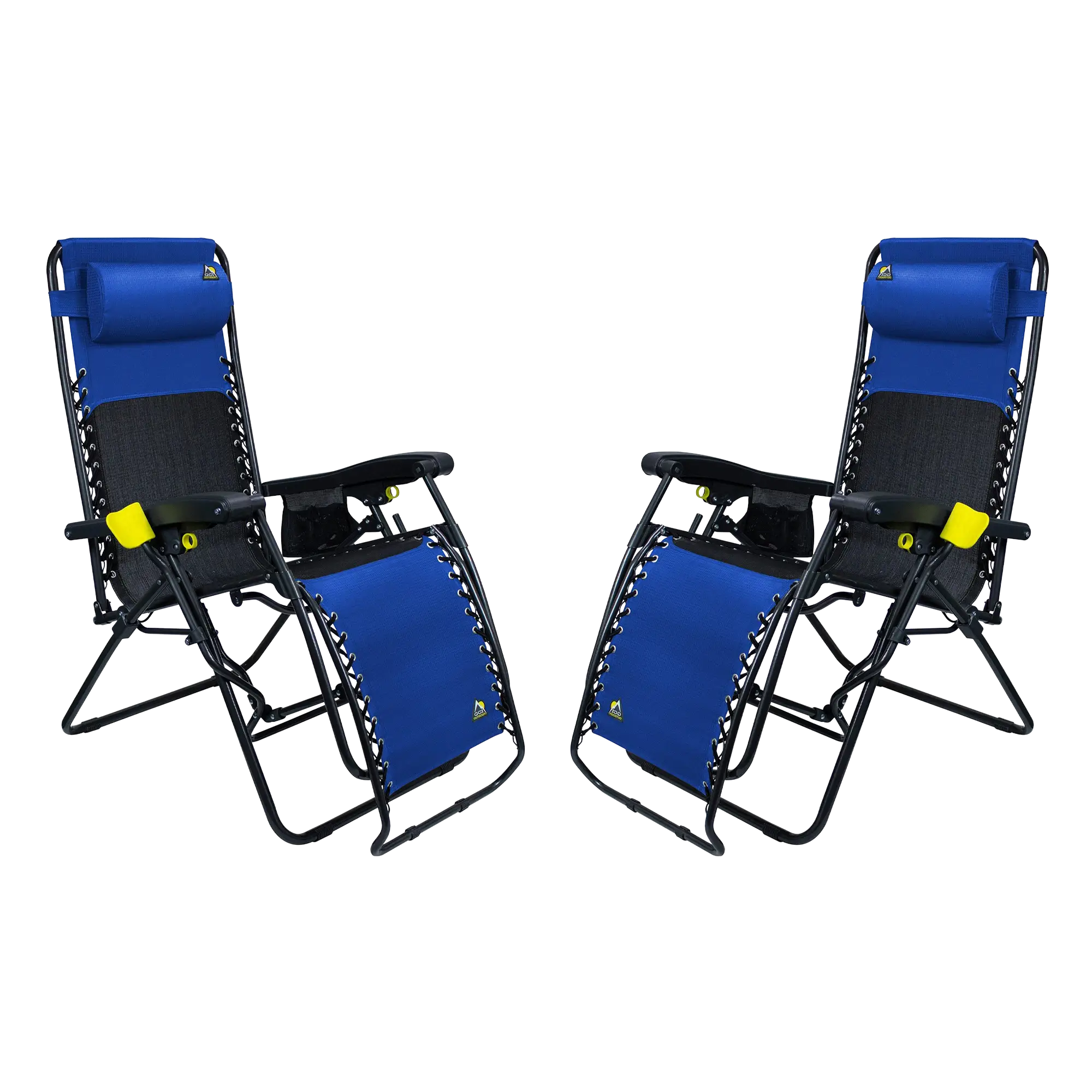 Backpack Travel Freeform Zero Gravity Lounger Bundle - Choice 507 - Portable Heavy-Duty Low Boy Chair for Ocean Side - Royal Blue