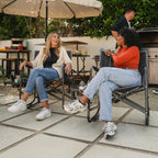 Smooth Motion Freestyle Rocker XL with Side Table - Choice 836 - Heavy-Duty Kickback Rocker with Beverage Holder Detail