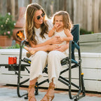Luxury Camp Freestyle Rocker with Side Table - Choice 853 - Patented Spring-Action Rocking Chair for Camping Detail