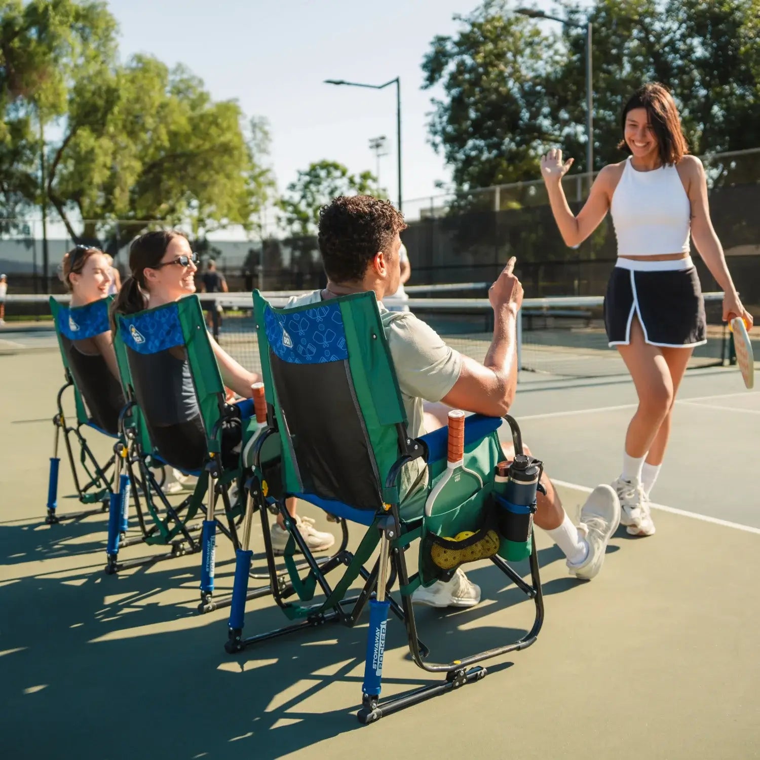 Premium All-Weather Stowaway Rocker - Choice 794 - RoadTrip Rocker Smooth Motion Camp Chair Detail