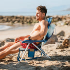Low-Profile Backpack Beach Chair - Choice 709 - Rust-Resistant Aluminum Sand-Friendly Lounge Chair Detail
