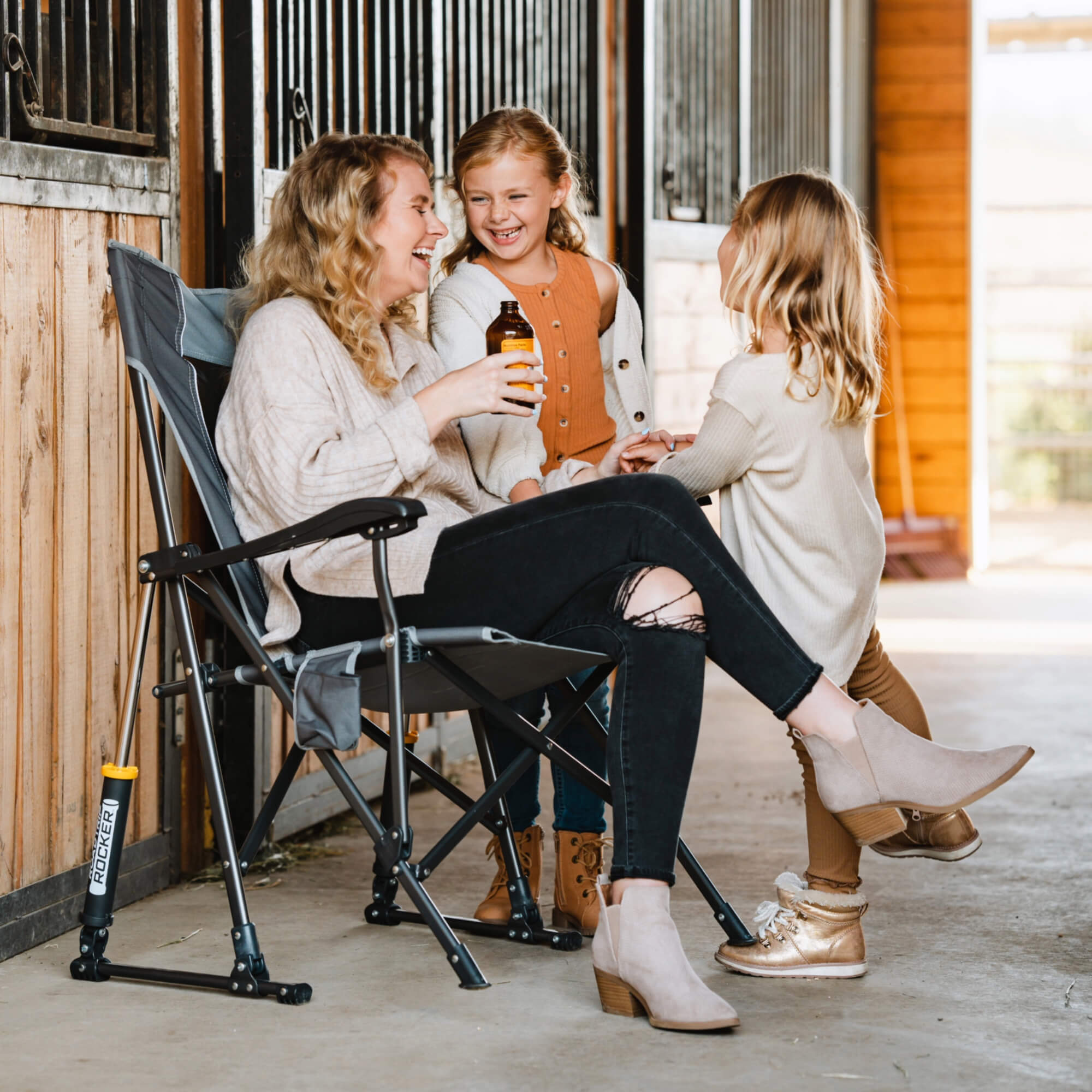 Patented Spring-Action RoadTrip Rocker - Choice 855 - Freestyle Rocker Portable Outdoor Folding Chair Detail
