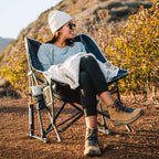 Premium All-Weather Pod Rocker - Choice 933 - Heavy-Duty Kickback Rocker with Beverage Holder Detail