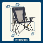 Premium All-Weather Comfort Pro Rocker - Choice 375 - RoadTrip Rocker Smooth Motion Camp Chair Detail
