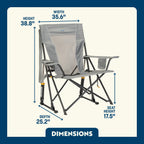 Premium All-Weather Comfort Pro Rocker - Choice 375 - RoadTrip Rocker Smooth Motion Camp Chair Detail