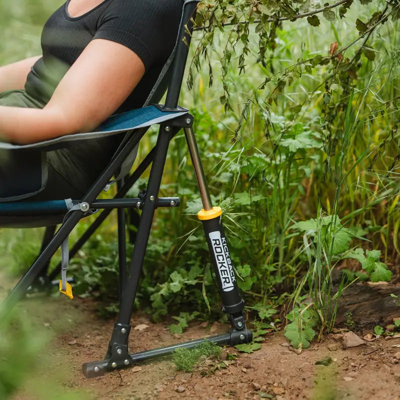 Luxury Camp Kickback Rocker - Choice 345 - Heavy-Duty Kickback Rocker with Beverage Holder Detail