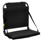Secure-Hook BleacherBack - Choice 696 - Bleacher-Friendly Stadium Chair with Back Support - Black