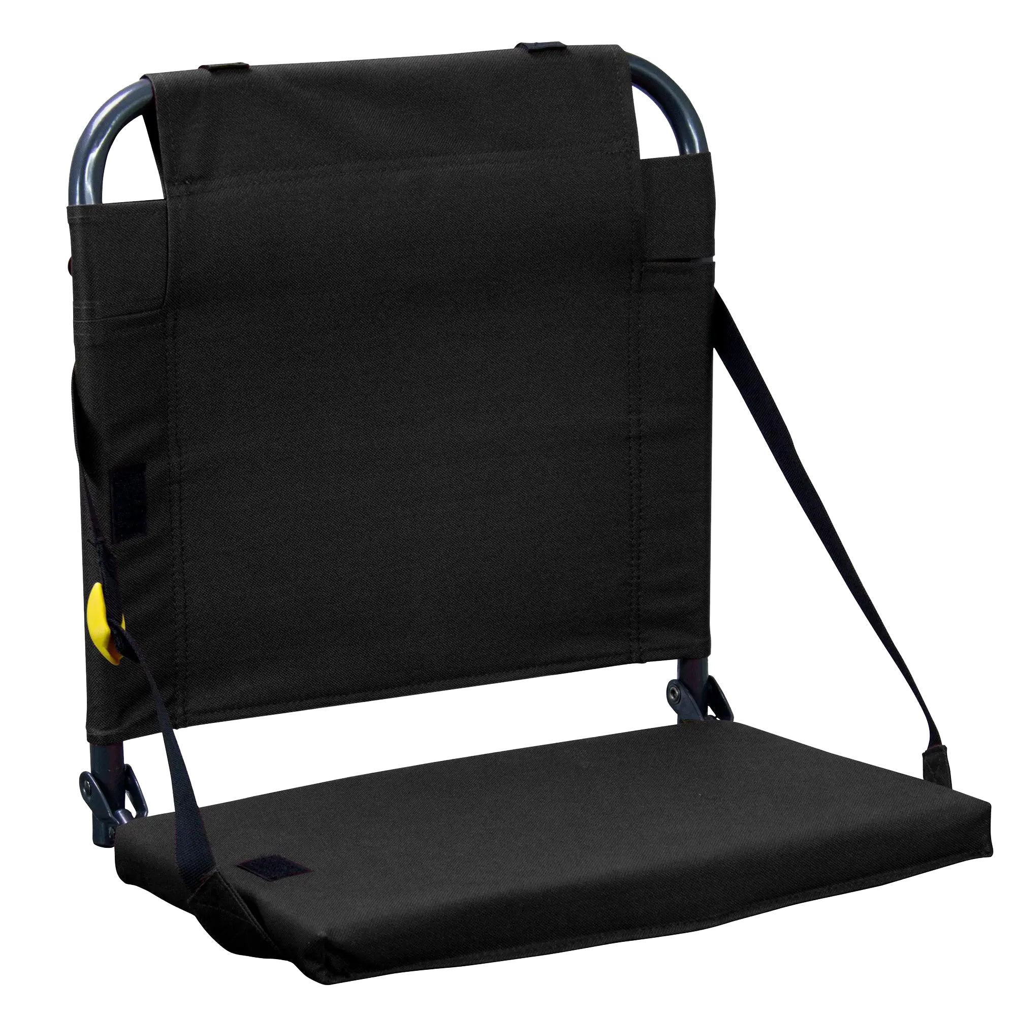 Secure-Hook BleacherBack - Choice 696 - Bleacher-Friendly Stadium Chair with Back Support - Black