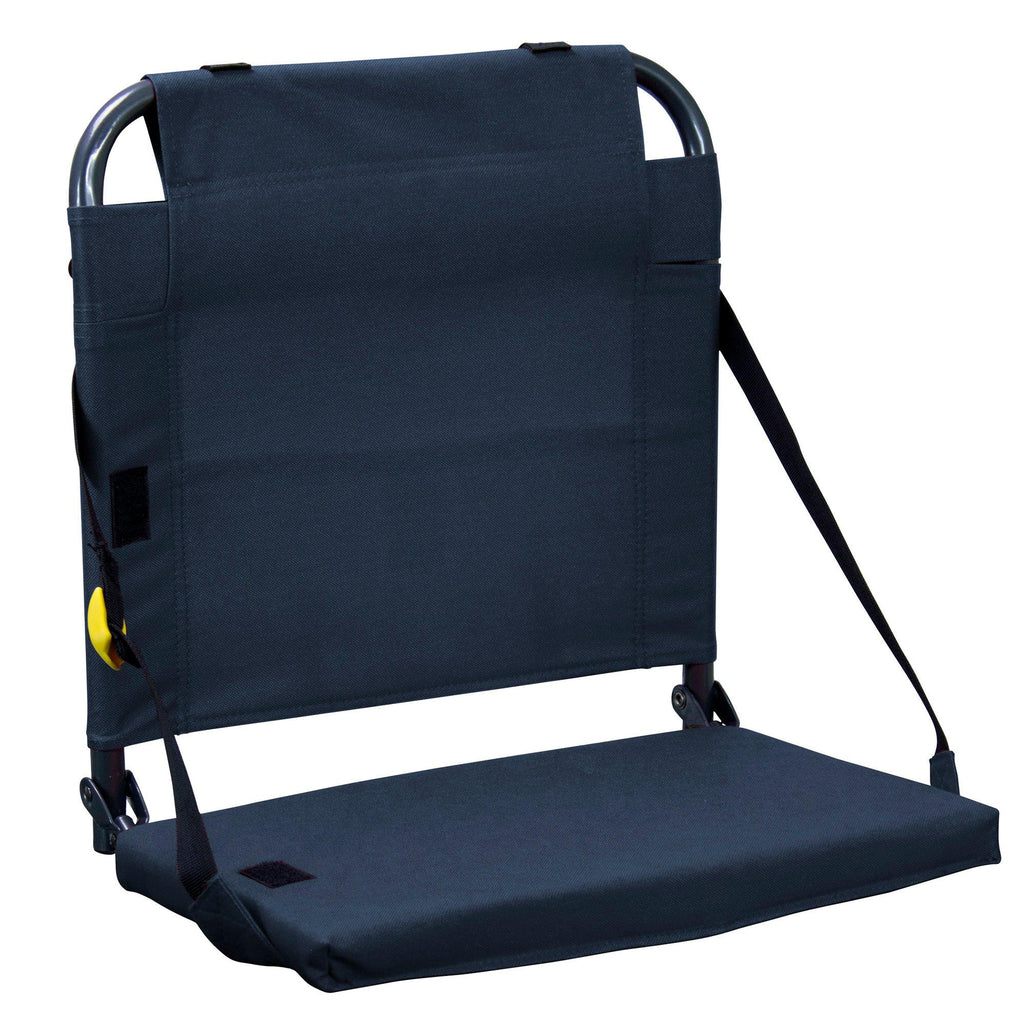 Secure-Hook BleacherBack - Choice 696 - Bleacher-Friendly Stadium Chair with Back Support - Navy