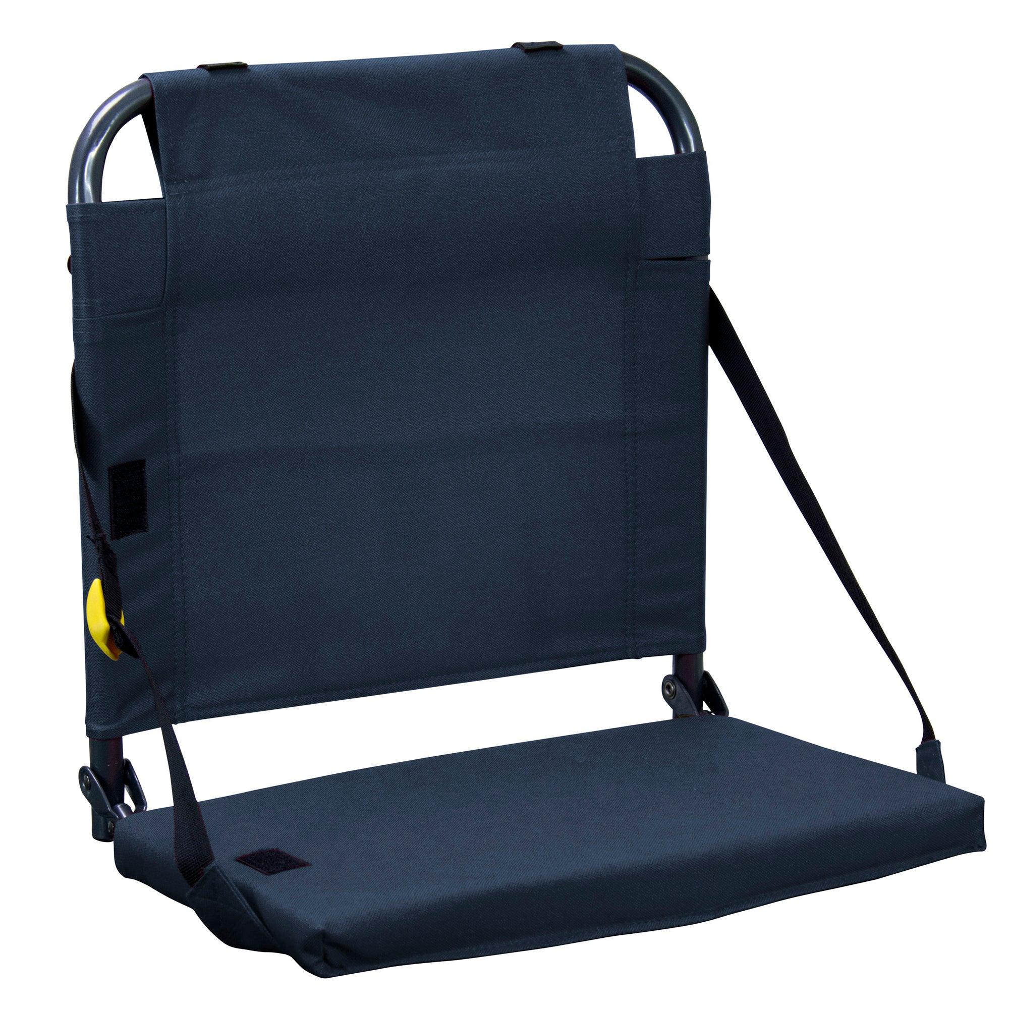 Secure-Hook BleacherBack - Choice 696 - Bleacher-Friendly Stadium Chair with Back Support - Navy