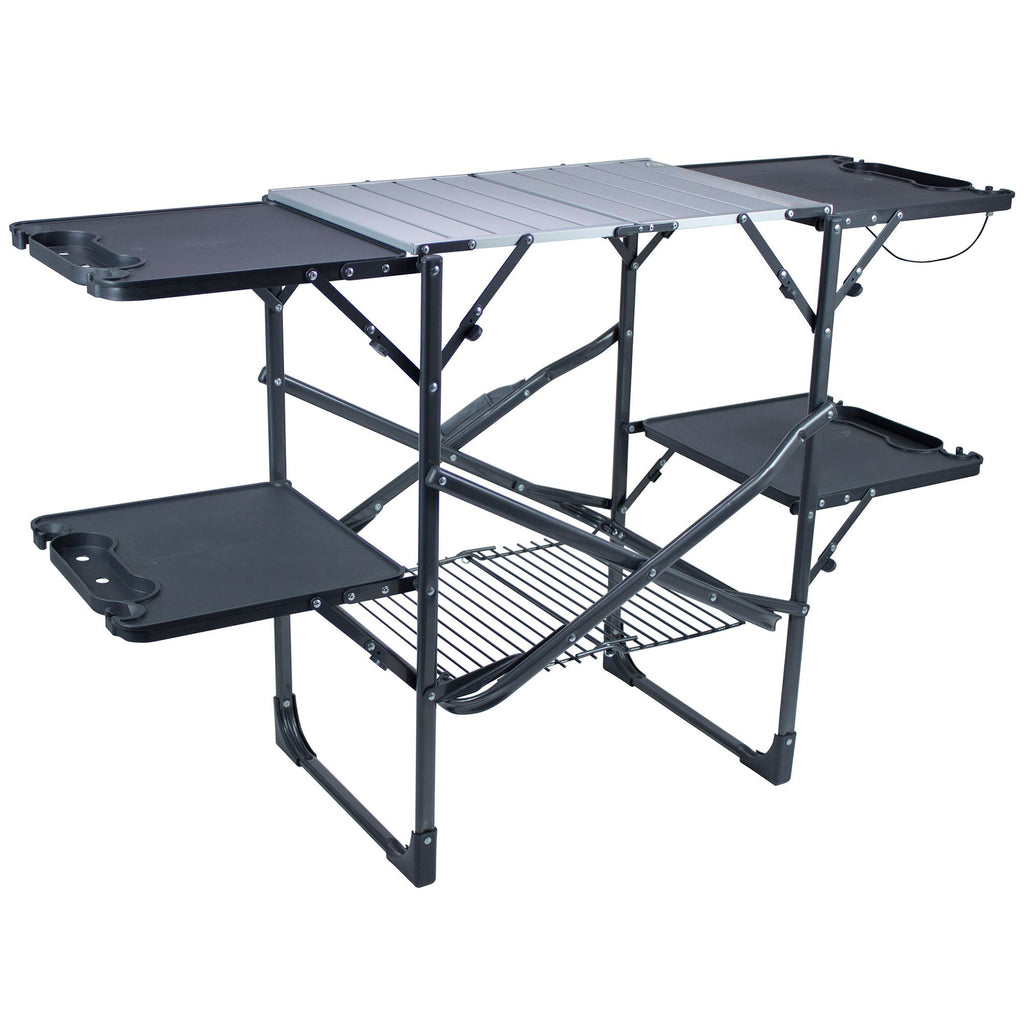 Heat-Resistant Tool Slim-Fold Cook Station - Choice 575 - Heat-Resistant Over-Fire Grill Rack for Camping - Default Title