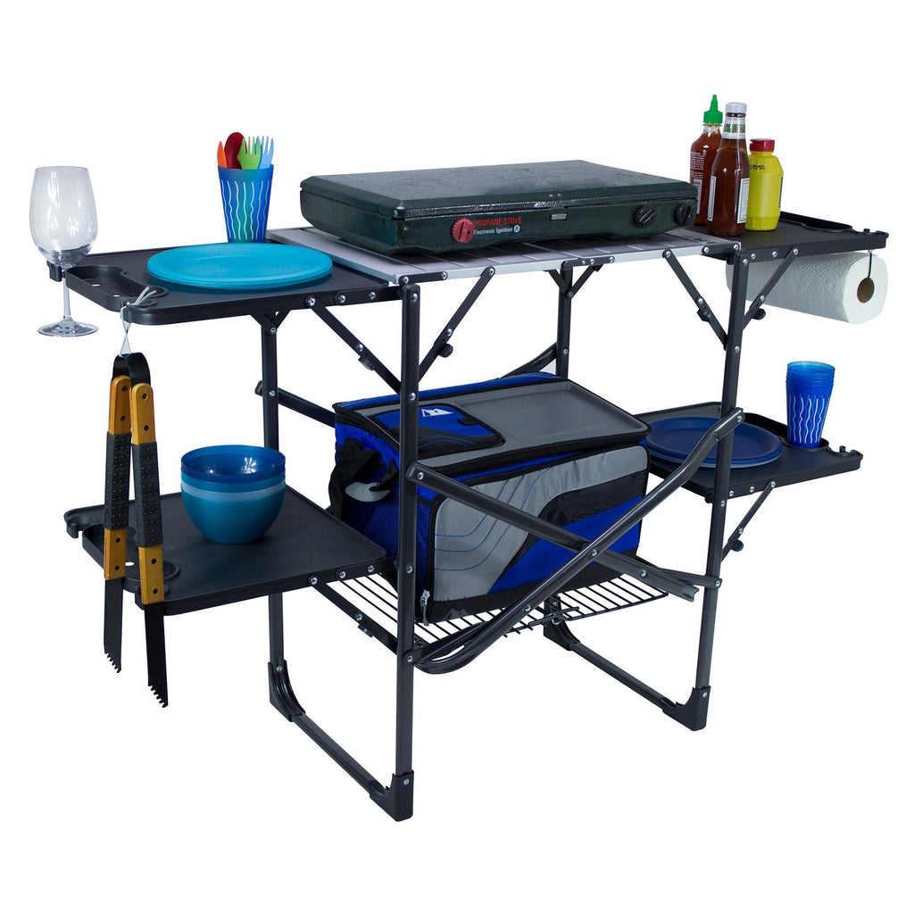 Heat-Resistant Tool Slim-Fold Cook Station - Choice 575 - Heat-Resistant Over-Fire Grill Rack for Camping Detail