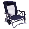 Ultra-Compact Bi-Fold Slim Event Chair - Choice 334 - Pico Compact Folding Camp Chair with Carry Bag - Indigo