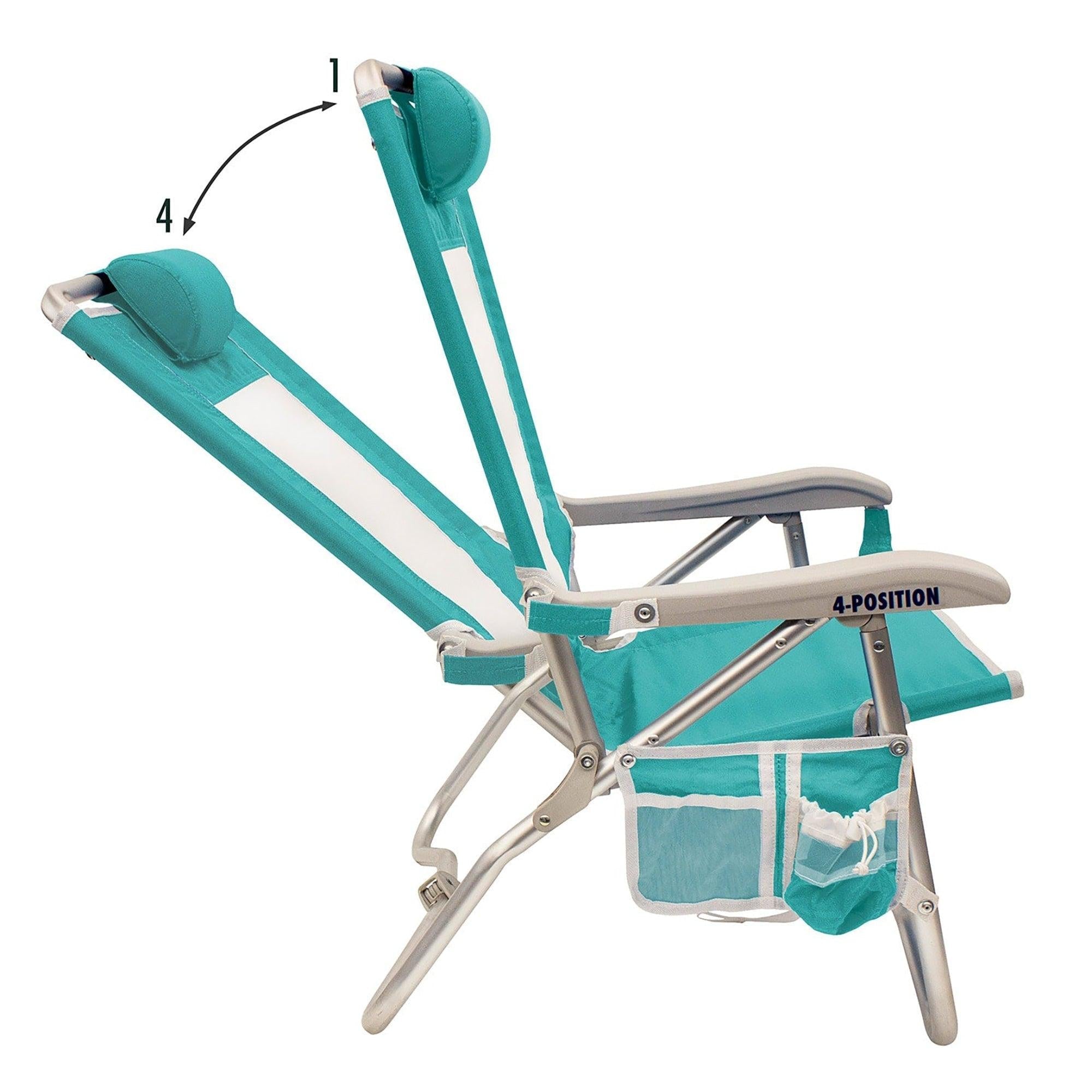 Reclining Beach Bi-Fold Beach Chair - Choice 601 - Portable Heavy-Duty Low Boy Chair for Ocean Side Detail