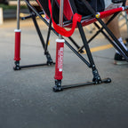 Smooth Motion College Comfort Pro Rocker - Nebraska Cornhuskers - Choice 161 - Patented Spring-Action Rocking Chair for Camping Detail