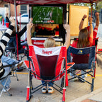 Smooth Motion College Comfort Pro Rocker - Nebraska Cornhuskers - Choice 161 - Patented Spring-Action Rocking Chair for Camping Detail