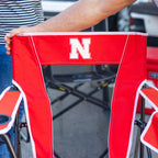 Smooth Motion College Comfort Pro Rocker - Nebraska Cornhuskers - Choice 161 - Patented Spring-Action Rocking Chair for Camping Detail