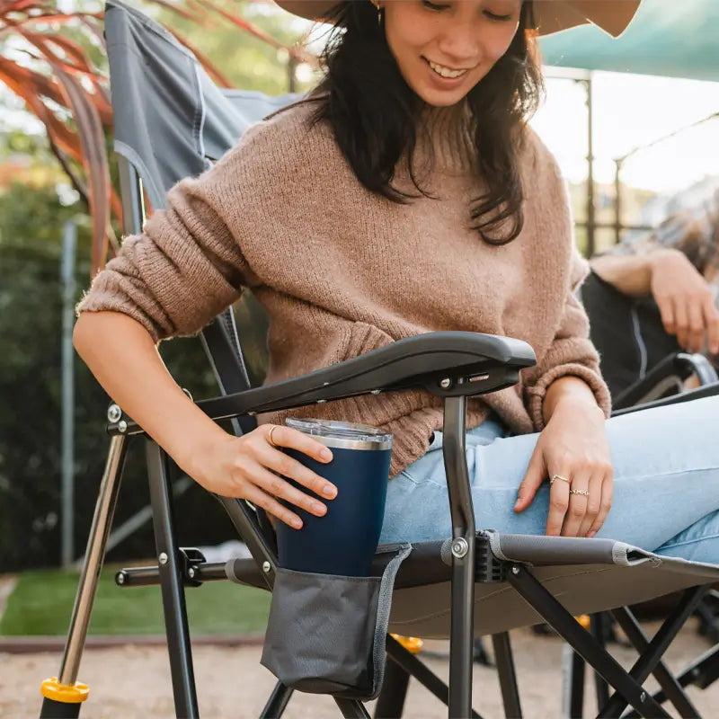 Patented Spring-Action RoadTrip Rocker - Choice 855 - Freestyle Rocker Portable Outdoor Folding Chair Detail