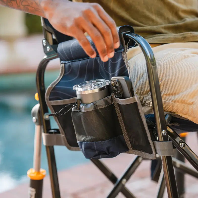 Premium All-Weather Stowaway Rocker - Choice 794 - RoadTrip Rocker Smooth Motion Camp Chair Detail