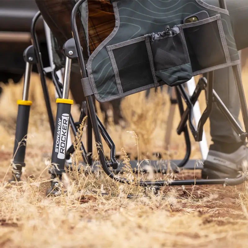 Premium All-Weather Stowaway Rocker - Choice 794 - RoadTrip Rocker Smooth Motion Camp Chair Detail