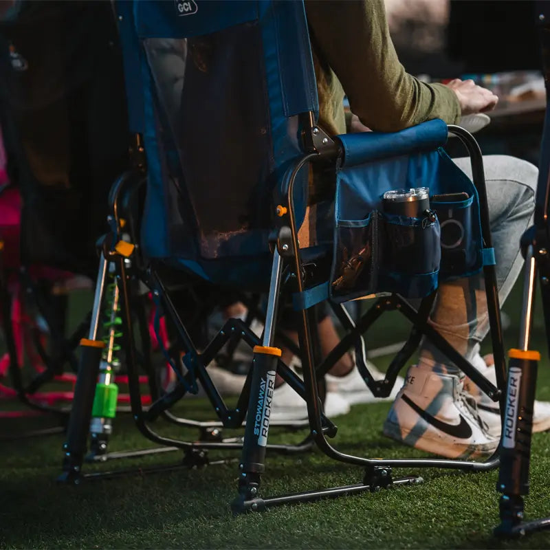 Premium All-Weather Stowaway Rocker - Choice 794 - RoadTrip Rocker Smooth Motion Camp Chair Detail