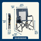 Patented Spring-Action Stowaway Rocker with Storage Pouch - Choice 573 - Heavy-Duty Kickback Rocker with Beverage Holder Detail