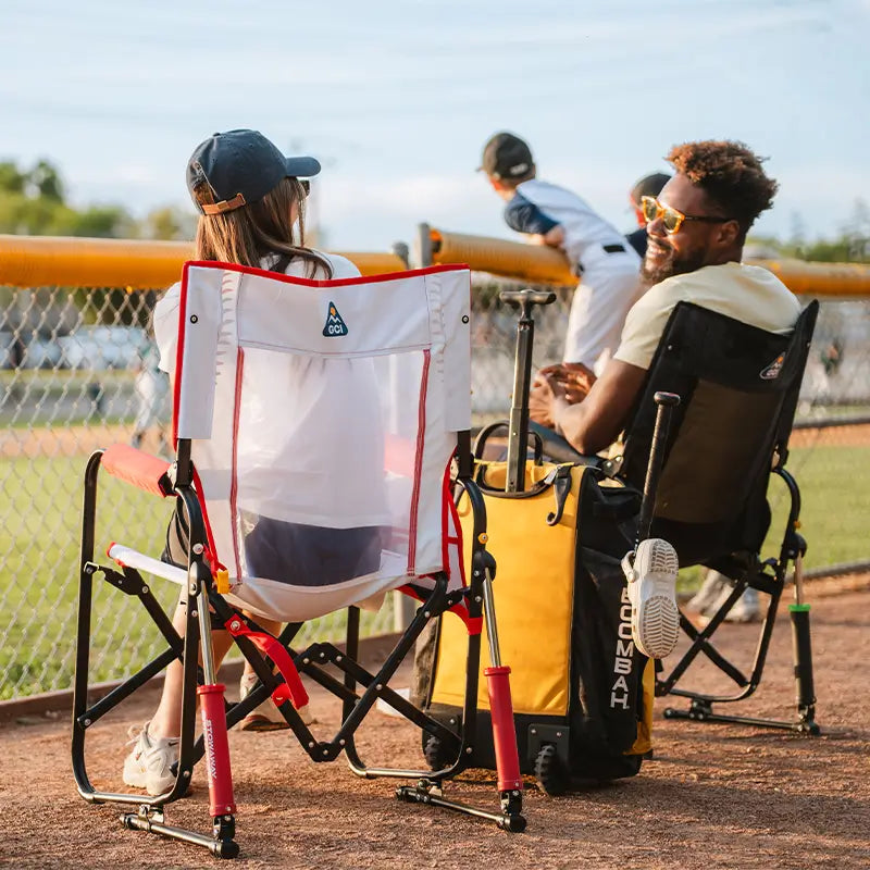 Premium All-Weather Stowaway Rocker - Choice 794 - RoadTrip Rocker Smooth Motion Camp Chair Detail