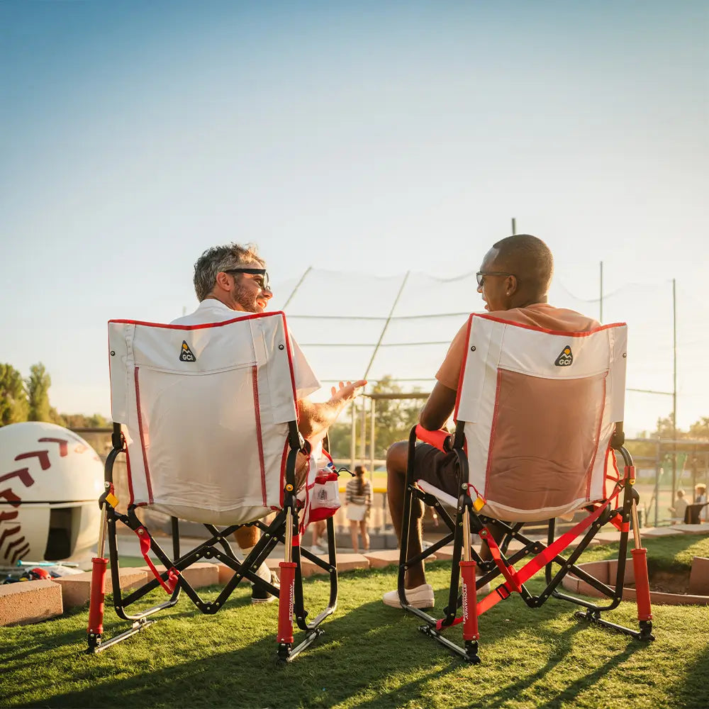 Premium All-Weather Stowaway Rocker - Choice 794 - RoadTrip Rocker Smooth Motion Camp Chair Detail