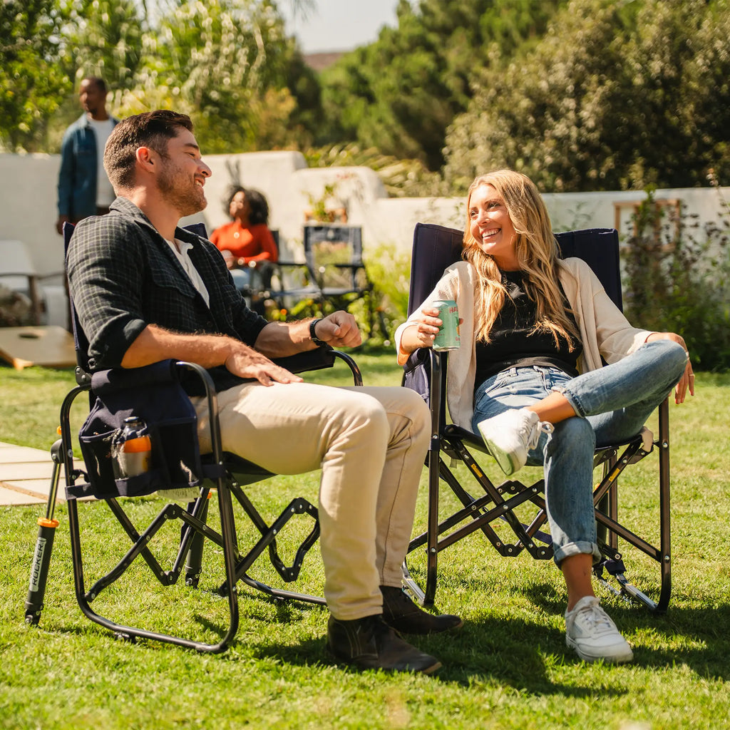 Premium All-Weather Stowaway Rocker - Choice 794 - RoadTrip Rocker Smooth Motion Camp Chair Detail