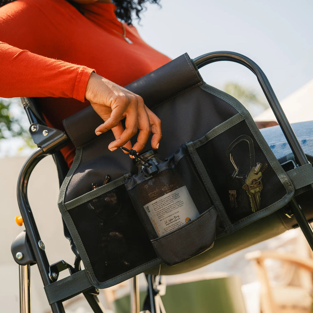 Premium All-Weather Stowaway Rocker - Choice 794 - RoadTrip Rocker Smooth Motion Camp Chair Detail