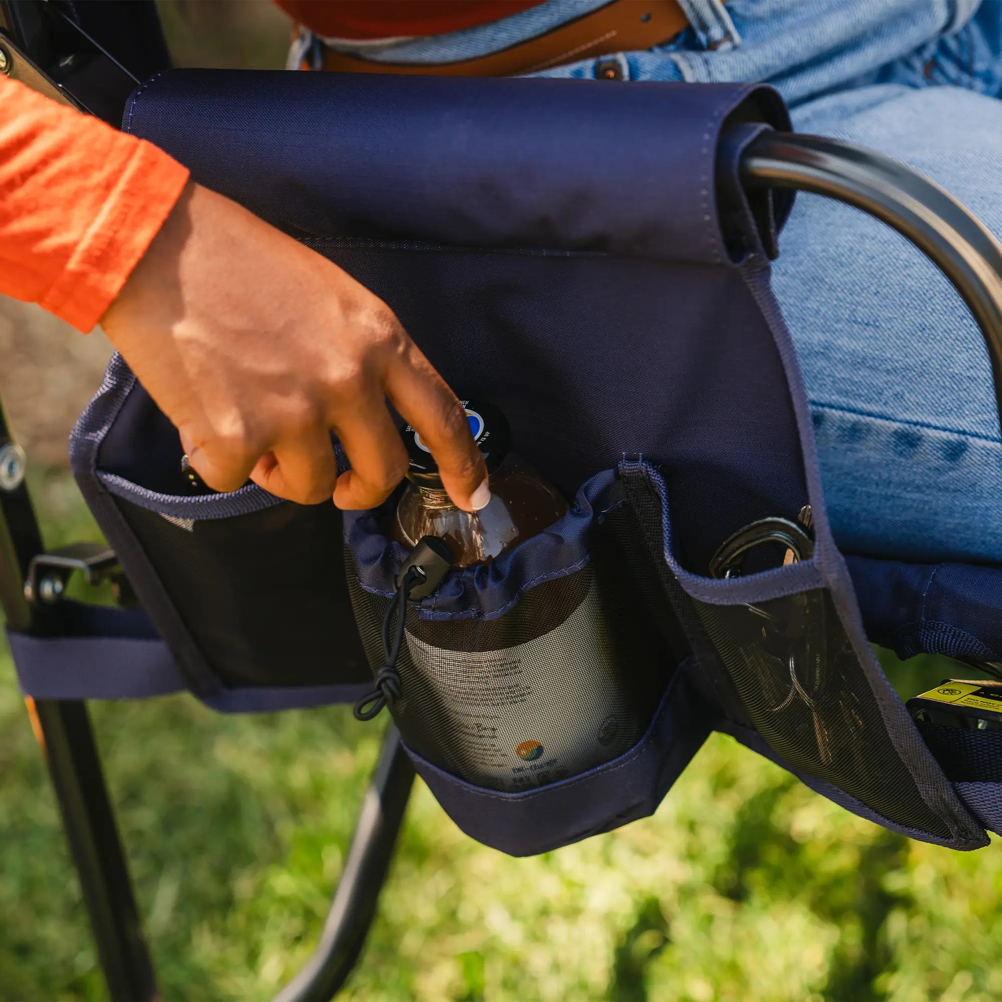 Premium All-Weather Stowaway Rocker - Choice 794 - RoadTrip Rocker Smooth Motion Camp Chair Detail
