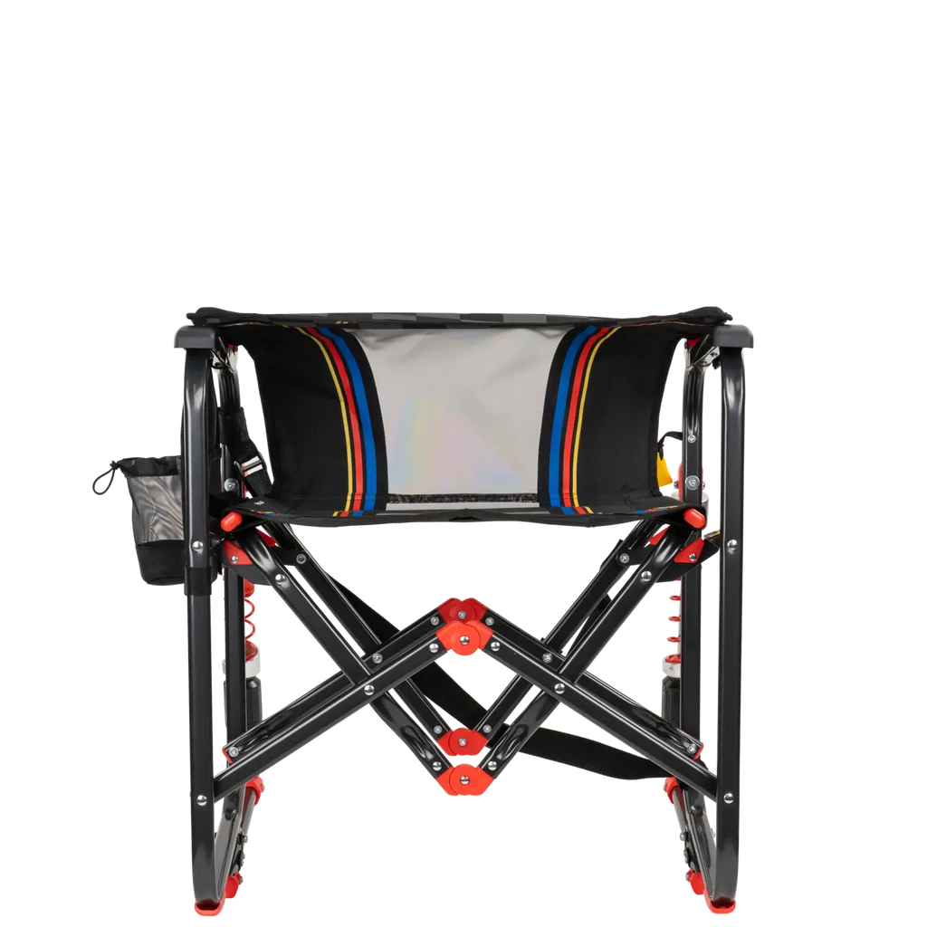 Premium All-Weather Adjustable Rocker - NASCAR - Choice 899 - Heavy-Duty Kickback Rocker with Beverage Holder Detail