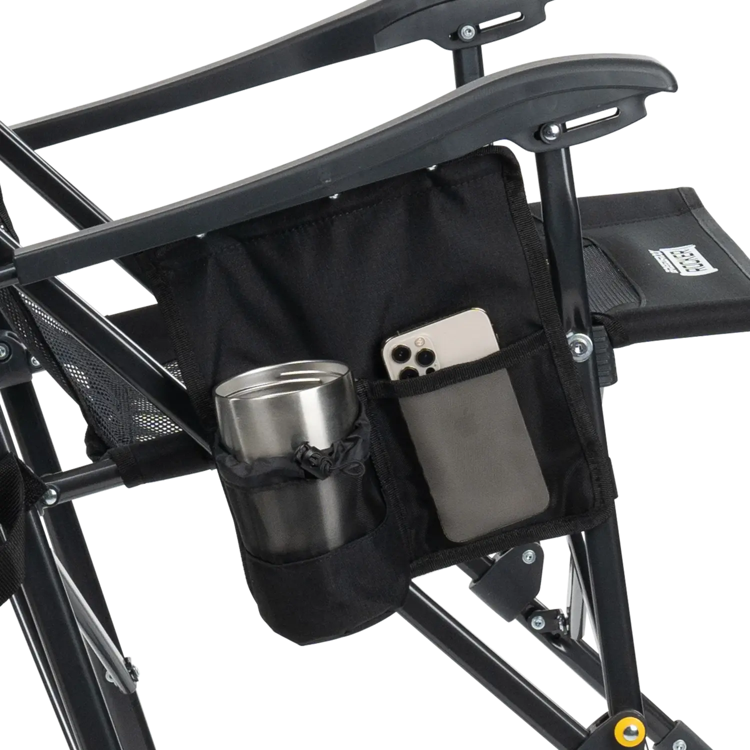 Smooth Motion BreezeRocker - Choice 504 - Heavy-Duty Kickback Rocker with Beverage Holder Detail