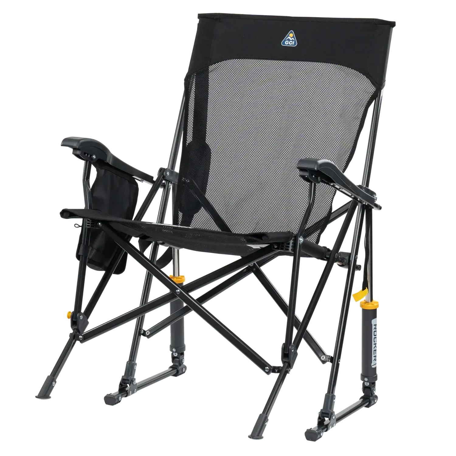 Smooth Motion BreezeRocker - Choice 504 - Heavy-Duty Kickback Rocker with Beverage Holder Detail