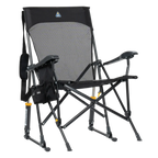 Smooth Motion BreezeRocker - Choice 504 - Heavy-Duty Kickback Rocker with Beverage Holder - Black